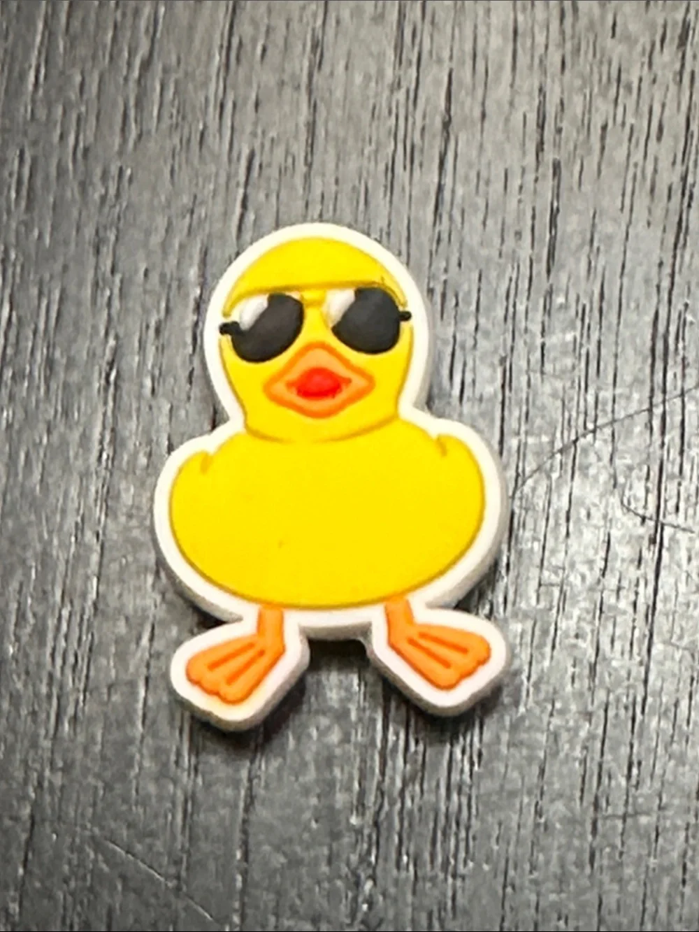 Jibbitz Purple Slip-On Clog with Yellow Duck Charm